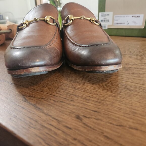Brown Gucci Jordaan Horsebit Loafer Guccis Mens 8 (US9) main image 4